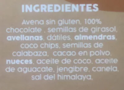 Lista de ingredientes del producto Dirty choco Be nuts 350g