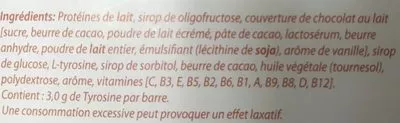 Lista de ingredientes del producto Barre chocolat au lait  