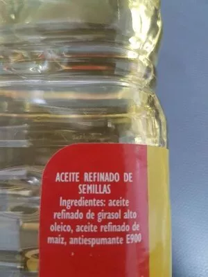 Lista de ingredientes del producto Aceite refinado de semillas para freir Hacendado 