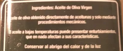 Lista de ingredientes del producto Aceite de oliva virgen Hacendado 500 ml