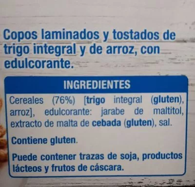 Lista de ingredientes del producto Cereales trigo integral y arroz Hacendado 500 g