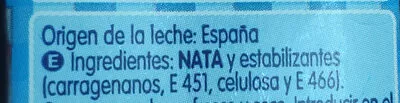 Lista de ingredientes del producto Nata para montar Hacendado 200 ml