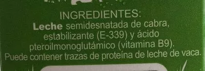 Lista de ingredientes del producto Leche de cabra Hacendado 1 l