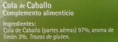 Lista de ingredientes del producto Cola de caballo Hacendado 30 g (20 x 1,5 g)