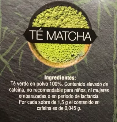 Lista de ingredientes del producto Té Verde En Polvo (Té Matcha) Hacendado 