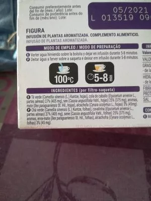 Lista de ingredientes del producto Quema grasas Hacendado 