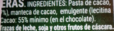 Lista de ingredientes del producto Chocolate extrafino negro avellanas Hacendado 100 g