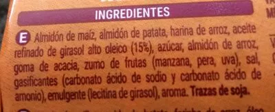 Lista de ingredientes del producto Galleta María Sin Gluten Sin Lactosa Hacendado 