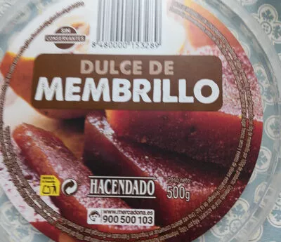 Lista de ingredientes del producto Dulce de Membrillo Hacendado 