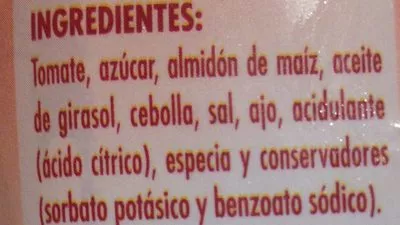 Lista de ingredientes del producto Brava picante Hacendado 320 g