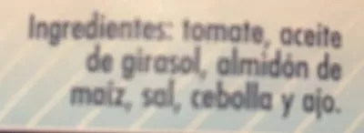 Lista de ingredientes del producto Tomate frito sin azúcares añadidos Hacendado 560 g