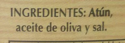 Lista de ingredientes del producto Atún en aceite de oliva Hacendado 