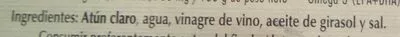Lista de ingredientes del producto Atun claro en escabeche blanco Hacendado 6 x 80g