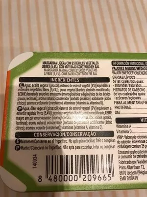 Lista de ingredientes del producto Reduce colesterol Hacendado 250 g