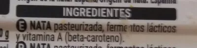 Lista de ingredientes del producto Mantequilla sin sal añadida Hacendado 250g