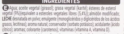 Lista de ingredientes del producto Reduce colesterol Hacendado 250 g