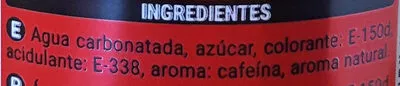 Lista de ingredientes del producto Cola Hacendado 330 ml