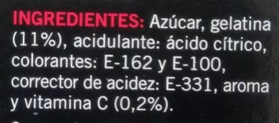 Lista de ingredientes del producto Gelatina fresa Hacendado 170 g