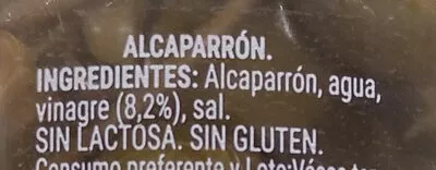 Lista de ingredientes del producto Alcaparrones en vinagre Hacendado 