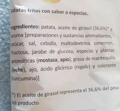 Lista de ingredientes del producto Lisas Hacendado 130g