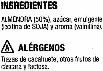 Lista de ingredientes del producto Almendras garrapiñadas Hacendado 150 g