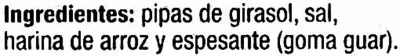 Lista de ingredientes del producto Pipas con sal Hacendado 200 g