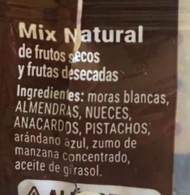 Lista de ingredientes del producto Mix natural Hacendado 50 g