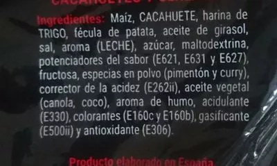 Lista de ingredientes del producto Cocktail Rodeo Hacendado 250 g