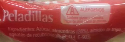 Lista de ingredientes del producto Peladillas Hacendado 150 g