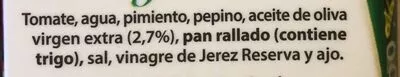 Lista de ingredientes del producto Andaluz Hacendado 3 X 330 CL