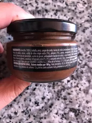 Lista de ingredientes del producto Paté de morcilla Hacendado 