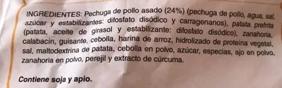 Lista de ingredientes del producto Salteado de pollo Hacendado 450 g