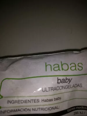 Lista de ingredientes del producto Habas baby Hacendado 450 g