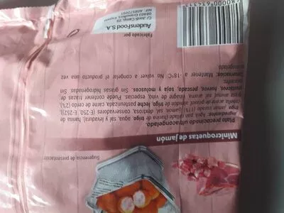 Lista de ingredientes del producto Minicroquetas De Jamón Ultracongeladas Hacendado 