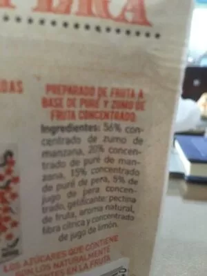 Lista de ingredientes del producto Golosinas de pera  