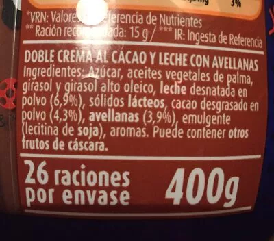 Lista de ingredientes del producto Flan de huevo sin azucares Hacendado 4 x 100 g