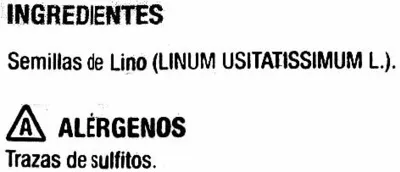 Lista de ingredientes del producto Semillas de lino dorado Deliplus 200 g