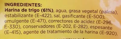 Lista de ingredientes del producto Maxi tortillas de trigo Hacendado 