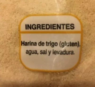 Lista de ingredientes del producto Pan rallado Hacendado 750 g