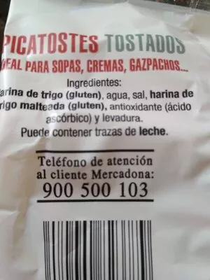 Lista de ingredientes del producto Picatostes tostado  100 g