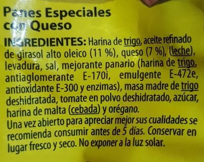 Lista de ingredientes del producto Anitines Hacendado 