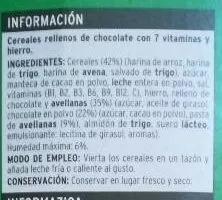 Lista de ingredientes del producto Bagies chocolate Eroski 