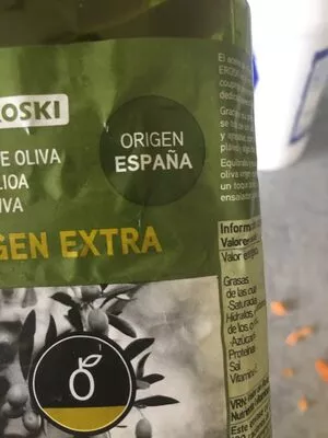 Lista de ingredientes del producto Aceite de oliva virgen extra Eroski Eroski