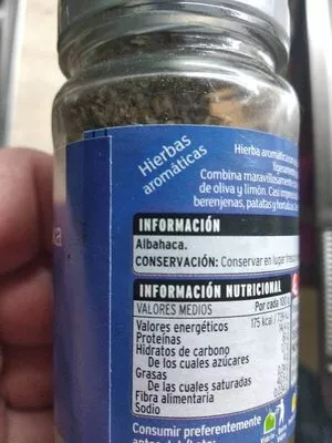 Lista de ingredientes del producto Albahaca Eroski 