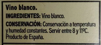 Lista de ingredientes del producto Vino blanco Eroski 