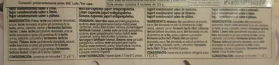 Lista de ingredientes del producto Yogures de fresa, limón y plátano Eroski 1000g