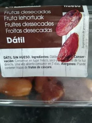 Lista de ingredientes del producto Dátil Eroski 250 g