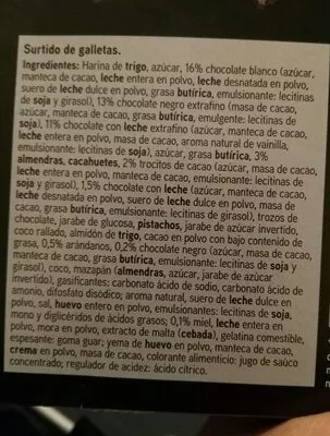 Lista de ingredientes del producto Seleqtia galletas surtido 12 especialidades Eroski 