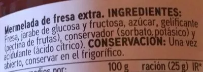 Lista de ingredientes del producto Mermelada de Fresa Eroski 