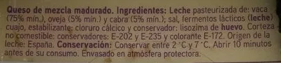 Lista de ingredientes del producto Sin Lactosa Queso Semicurado Eroski 250 g